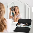 thumbnail image 6 of Hair Tool Organizer Bag with Heat Resistant Mat Removable Travel Storage Case for Hot Air Brushes Curling Irons Blue and Green Turtles, 6 of 8