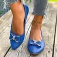 thumbnail image 5 of hoksml Women's Bow Rhinestone Ballet Flats, Slip-On Round Toe Casual Shoes for Office and Daily Wear, 5 of 9