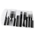 thumbnail image 2 of 10x de salón Desenredante Cola de Seccionador Selección de cabello Peine de elevación de peine Negro Zulema Peines de peluquería de salón, 2 of 8