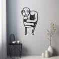 thumbnail image 4 of LaModaHome Exclusive Minimalist Boy And Cat Metal Wall Art – Durable & Artistic Metal Wall Art for Home and Office Decor, Perfect for Any Interior Design Aesthetic, 4 of 5