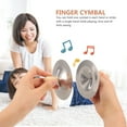 thumbnail image 3 of VERDANVERSE 2Pcs Finger Cymbals Silver Mini Cymbal Instruments Educational Tool for Kids, 3 of 6