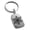 Silver, variant on Stainless Steel Evergreen Snowflake Engraved Small Rectangle Dog Tag Charm Keychain Keyring