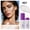 01 Single item-Silver White, variant on Multi-Use Iridescent Shimmer Highlight Powder by Julystar, 6 Luminous Shades Built-In Sponge Applicator Lightweight Blendable Long Wear Body Face Glow Powder All Skin Tones
