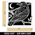 thumbnail image 2 of Runic Tribal Rune Raven Self-Inking Rubber Stamp Ink Stamper - Sky Blue Ink - Small 1 Inch, 2 of 7