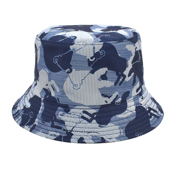 Yanyanz Bucket Hats for Women, Printed Fisherman Hat Men And Women Travel Fashion Camouflage Basin Hat Outdoor Sun Hat, Hat Navy One Size