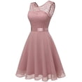 thumbnail image 2 of Vestido con dobladillo con volantes, vestido de cóctel para mujer, vestido de noche de boda corto, 2 of 6