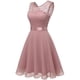thumbnail image 2 of Vestido con dobladillo con volantes, vestido de cóctel para mujer, vestido de noche de boda corto, 2 of 6