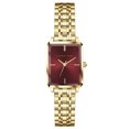 thumbnail image 1 of Alfred Sung Ladies Octavia XS Gold Burgundy Sunray Dial Link Watch, 1 of 2