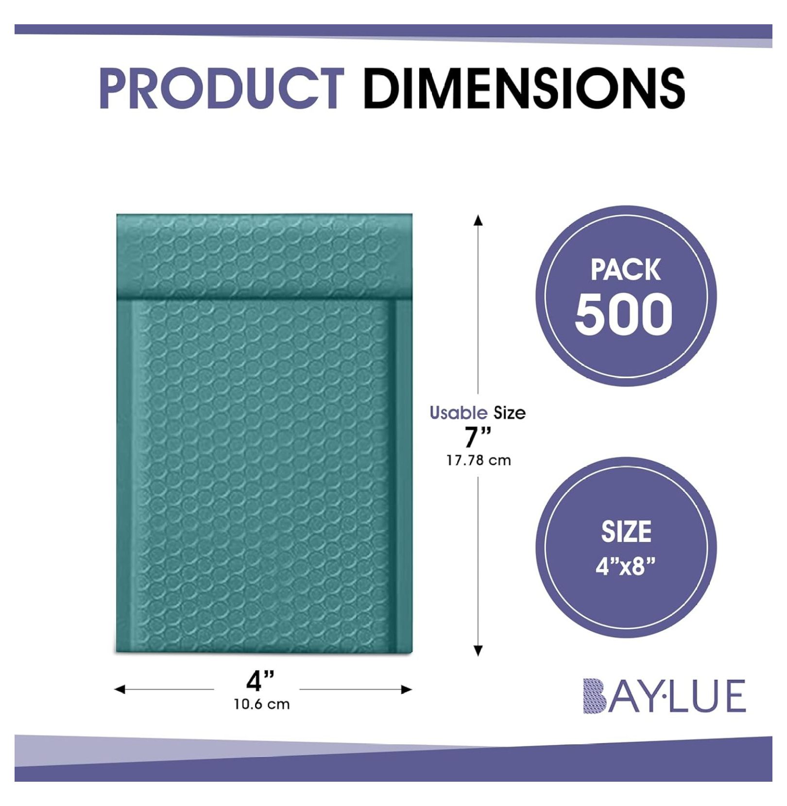 Green Small Bubble Mailers 4x8 Inch #000 | Thick Padded Mailer Envelopes | Mailing Trading card sports Card Bubble Envelopes Water & Tear Resistant | 500 Pack Bulk
