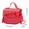 thumbnail image 3 of ZTTD Little Girl's Leather Shoulder Bag for Girls One Shoulder Bag Solid Color Mini Bowknot Fashion Shoulder Kids, 3 of 8