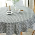 thumbnail image 1 of EIMELI Tablecloth - 40/47/60 Inch Dia. - Linen Fabric Table Cloth - Washable Table Cover with Dust-Proof Wrinkle Resistant for Restaurant  Picnic  Indoor and Outdoor Dining  Floral, 1 of 3