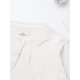 thumbnail image 4 of Eandarui Kids Girls Knitted Sweater Cropped Coat Long Sleeve Single Button Closure Dressy Cardigan White 90, 4 of 7