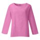 thumbnail image 4 of Camiseta de manga larga y cuello redondo de color liso para mujer: estilo informal y holgado, tejido de poliéster para los días más frescos., 4 of 5
