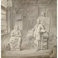 thumbnail image 2 of Michiel Van Musscher 12x12 Gold Ornate Wood Frame and Double Matted Museum Art Print Titled - Painter Michiel Comans and His Third Wife Elisabeth Van Der Mersche in the Studio (1655 - 1705), 2 of 4