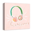 thumbnail image 2 of Creative Products Blush Headphones 16x16 Canvas Wall Art, 2 of 5