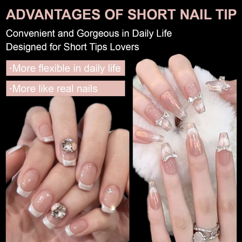 300Pcs Transparent Half Matte Soft Gel Nail Tips Full Cover Nail Gel Tips For Extension Capsules Almond Coffin False Short Nails