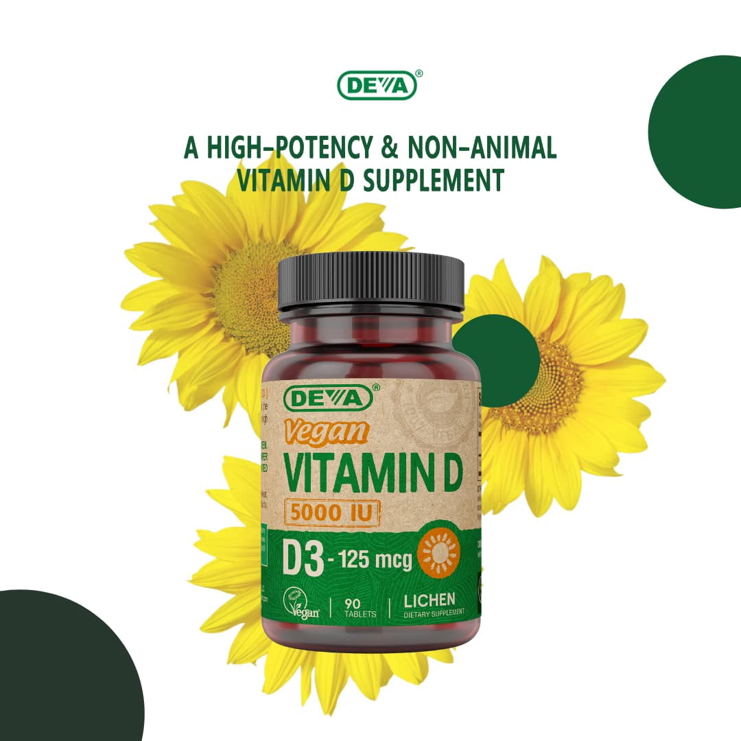 Deva Vegan Vegan Vitamin D3 5000 IU 90 Tablet