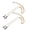 Golden, variant on 2Pcs Glasses Chain Anti-fall Metallic Anti-slip High Gloss Anti-lost Fashion Jewelry Elegant Eyeglasses Holder Strap Daily Life Supply