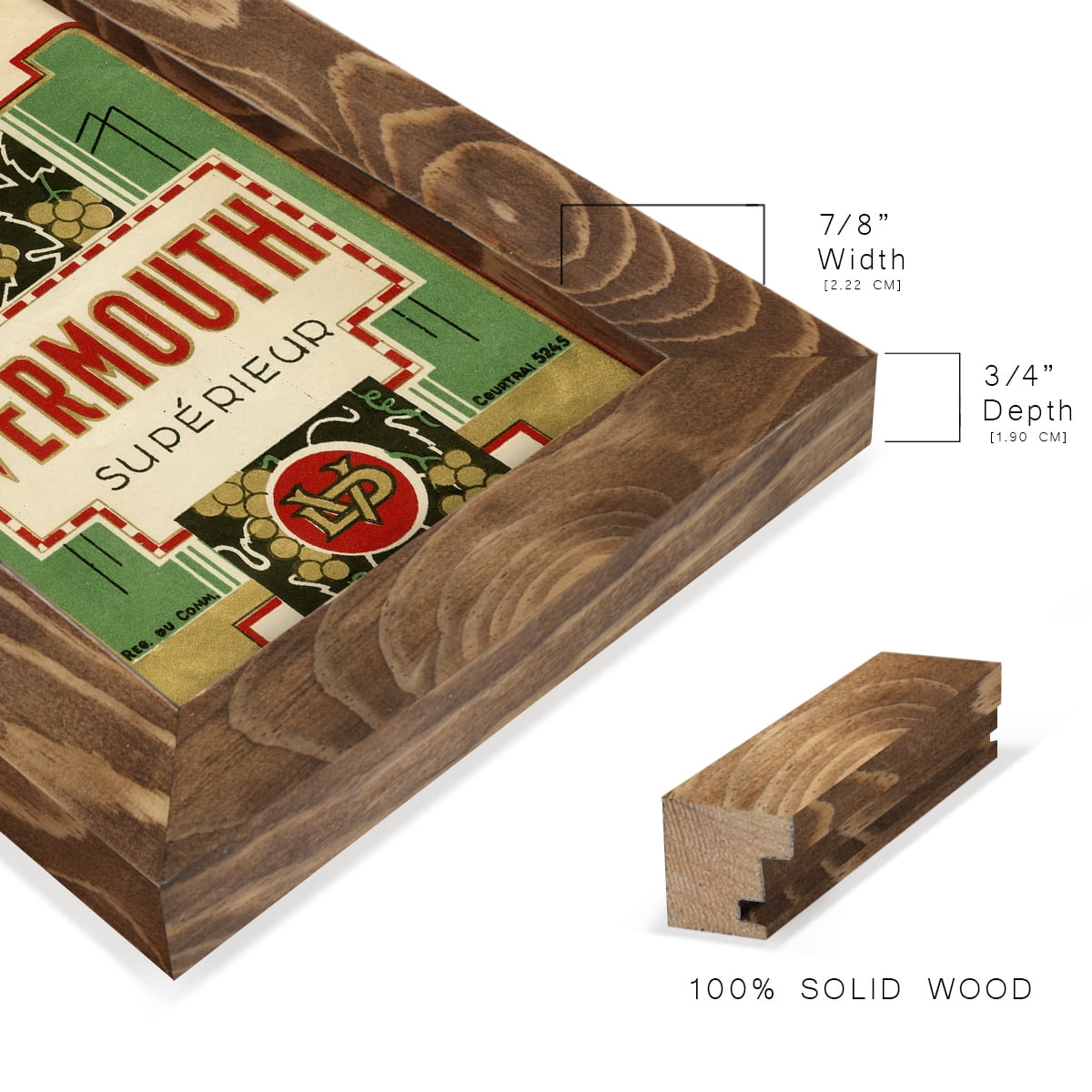 Larino Vermouth -Framed Print w/glass-Walnut