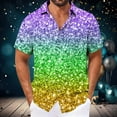 thumbnail image 4 of Handshe Men's Shirt, Carnival Print with Button-Down Collar for Casual and Daily Wear, 4 of 8