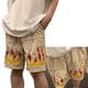 thumbnail image 5 of Pantalones cortos atléticos de moda ANGGREK con estampado de llamas para hombres, 5 of 8