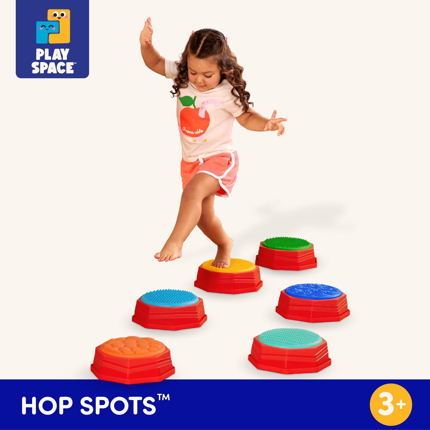 Battat Hop Spots 6 PCS Sensory Stepping Stones for Kids, Active Playset for 3 Years +