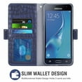 thumbnail image 1 of Case for Galaxy J3 2016, Pu Leather Cover, Phone Case for Samsung Galaxy J3 2016, Wallet, Scratch-Resistant Magnet Phone Case with Card Compartment, Blue, 1 of 7