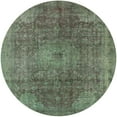 thumbnail image 1 of Ahgly Company Indoor Round Mid-Century Modern Dark Olive Green Oriental Area Rugs, 8' Round, 1 of 6