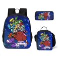 thumbnail image 1 of Smiling Critters School Bag Three-Piece Set Cartoon Backpack Shoulder Bag Pencil Bag Smiling Little Animals, 1 of 2