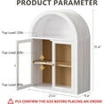 thumbnail image 2 of Arched Wall Mounted Display Medicine Cabinets with Tempered Glass Doors and Adjustable Shelf for Bath or Living Room,in White, 2 of 5
