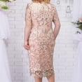 thumbnail image 3 of WILLBEST Vestidos Largos Casuales para Mujer, Vestido de Novia de Verano para Mujer, Vestido de Noche Formal con Bordado Floral de Talla Grande, Vestido de Fiesta de Manga Corta Extra Grande, 3 of 3