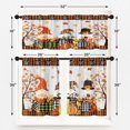 thumbnail image 4 of Pumpkin Gnome Kitchen Curtains Fall Plaid Window Curtains Valance and Tier Set 36 Inch, Autumn Farmhouse Rod Pocket Short Tier Curtain for Room, Thanksgiving Small Cafe Kitchen Decor, 4 of 6