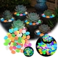 thumbnail image 2 of Glow in The Dark Pebbles Colorful Luminous Garden Stones Decorative Glow Rocks for Garden Path Aquarium Tank Succulent Planter and Outdoor Night Decor, 2 of 8
