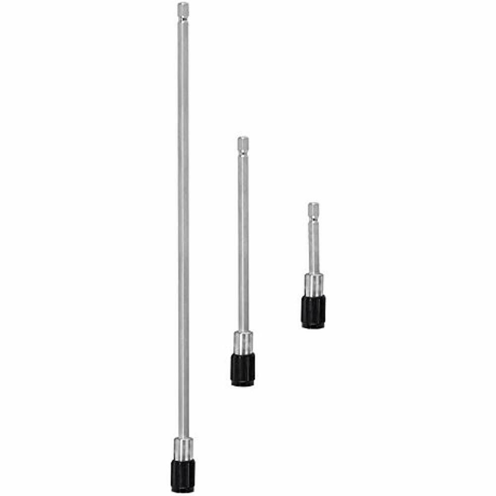 3 Piece Quick Change Chuck Drill Holder XL Extension Set Hex Shank 3