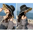 thumbnail image 3 of CoCopeaunts Women's Beach Bucket Hats, Sun Hats Large Wide Brim Fisherman Hats Vacation Sun UV Protection Bucket Hats f Hiking Riding, 3 of 8