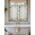 thumbnail image 4 of Beige Coastal Bathroom Window Curtain, Summer Nautical Beach Coral Starfish Light Filtering Coffee Kitchen Curtains, Bedroom Living Room Curtains 2 Panel 84"x54", 4 of 6