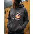 thumbnail image 2 of Spooky Cow Halloween Cow Hoodie for Men and Women, Unisex Pullover Hooded Sweatshirt, Comfortable Cotton Poly Blend, Casual Fall Seasonal Outfit, 2 of 5
