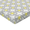 thumbnail image 2 of Ambesonne Retro Fitted Sheet, Star Shapes Dots, Twin Size, Pale Yellow Warm Taupe, 2 of 3