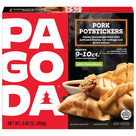 Pagoda Frozen Pork Potstickers with Lime Ponzu Dipping Sauce, 9.49 oz