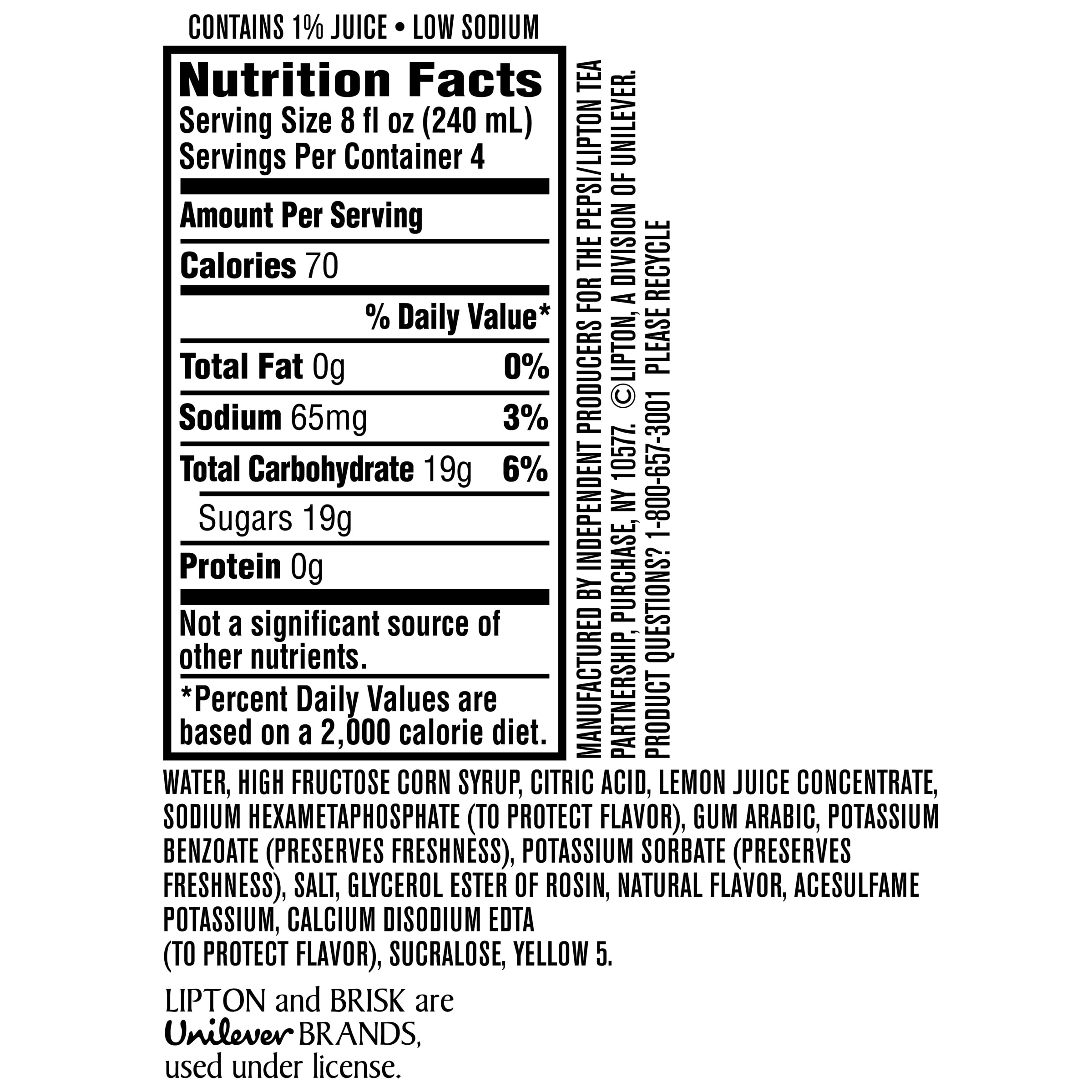 Brisk Lemonade Nutrition Facts Besto Blog