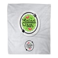 thumbnail image 1 of ASHLEIGH Flannel Throw Blanket Salad Bar Cafe Restaurant Emblem Plate Fork Spoon Soft for Bed Sofa and Couch 50x60 Inches, 1 of 1