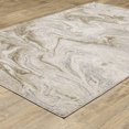 thumbnail image 5 of HomeRoots  6 x 9 ft. Beige & Ivory Abstract Power Loom Stain Resistant Rectangle Area Rug, 5 of 5