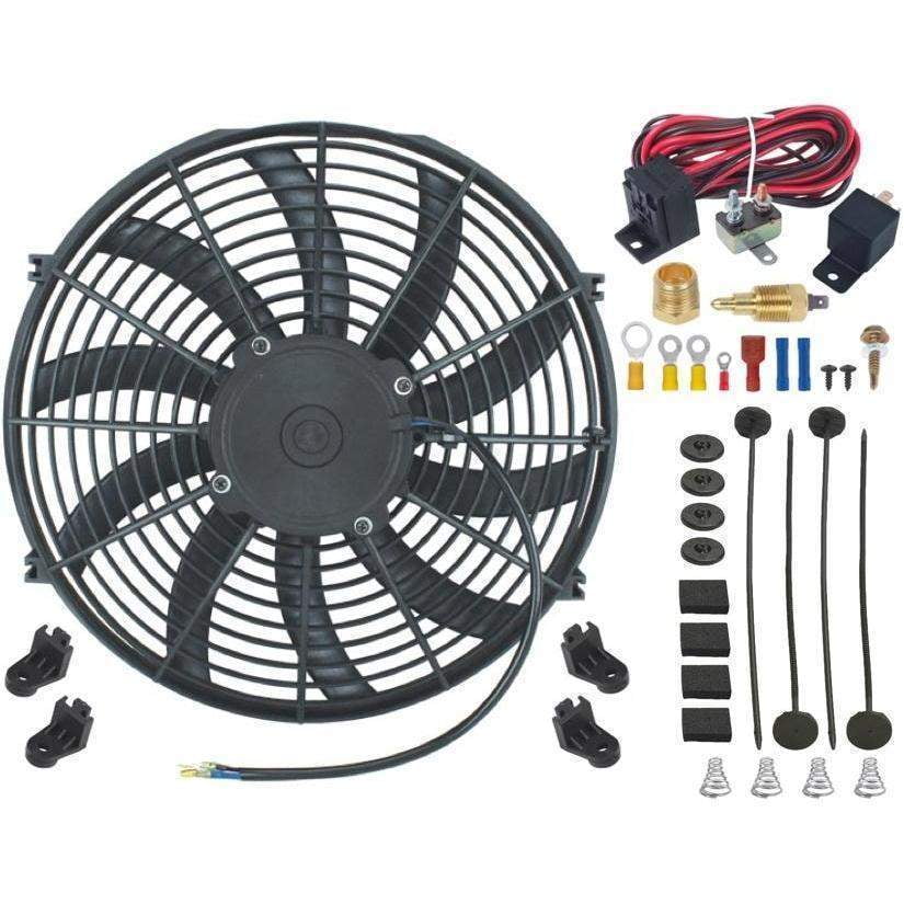 15 Inch Electric Cooling Radiator Fan Grounding Thermostat Switch Kit Walmart Com