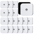 thumbnail image 1 of Almohadillas de repuesto para unidad TENS, 20 almohadillas de electrodos a presión de 3,5 mm, autoadhesivas, reutilizables más de 30 veces, compatibles con dispositivos TENS con conector de 3,5 mm., 1 of 5