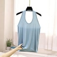 thumbnail image 4 of ClodeEU Women's Solid Color Spaghetti Strap Camisole, Basic Sleeveless Layering Tank Tops Light Blue,Womens Plus XXL, 4 of 5