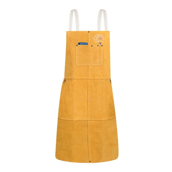 Strongarm Welding Leather Welding Apron with Multi-Pockets, Premium Cow Split Leather, and Cross Back Strap 42 Inch