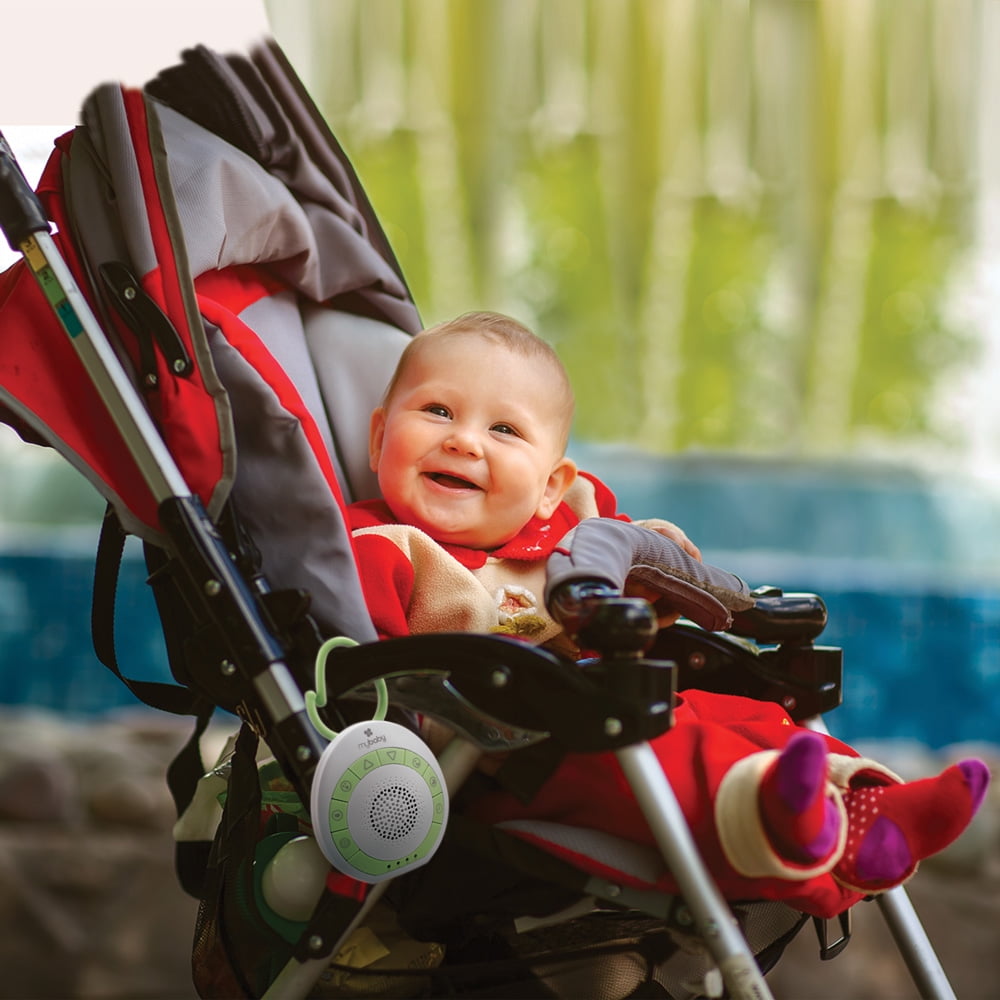 HoMedics Portable Sound Machine and Baby Soother, On-The-Go with Integrated Clip and 4 Relaxing Sounds