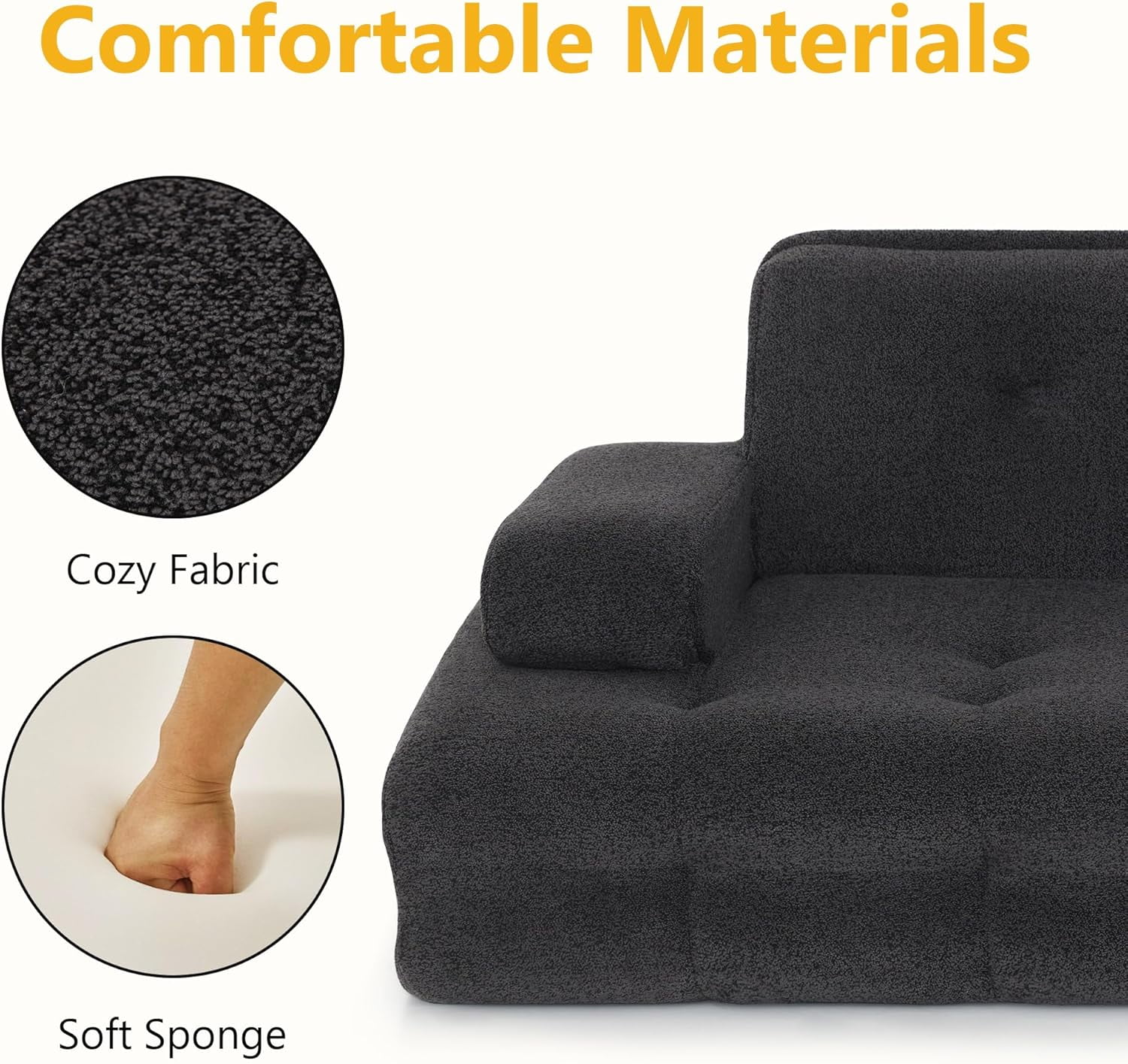 Lovupet Dog Sofa Bed for Large Breed, Dog Couch Sleeping Bed with Anti-Slip Bottom, PS579