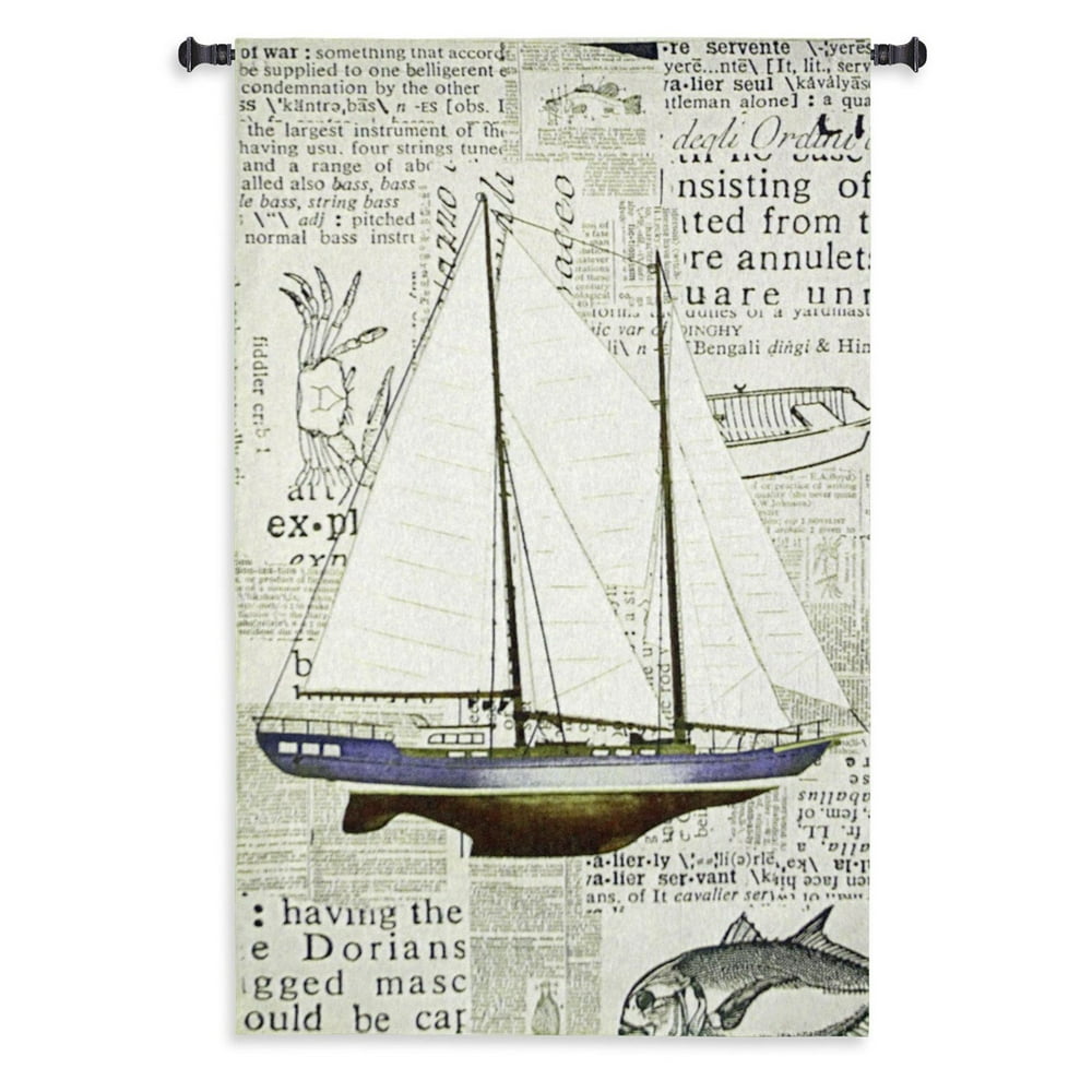 Fine Art Tapestries Nautical Motif Wall Tapestry