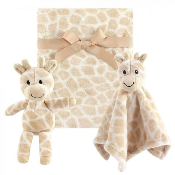 Hudson Baby Infant Plush Blanket, Security Blanket and Toy Set, Giraffe, One Size
